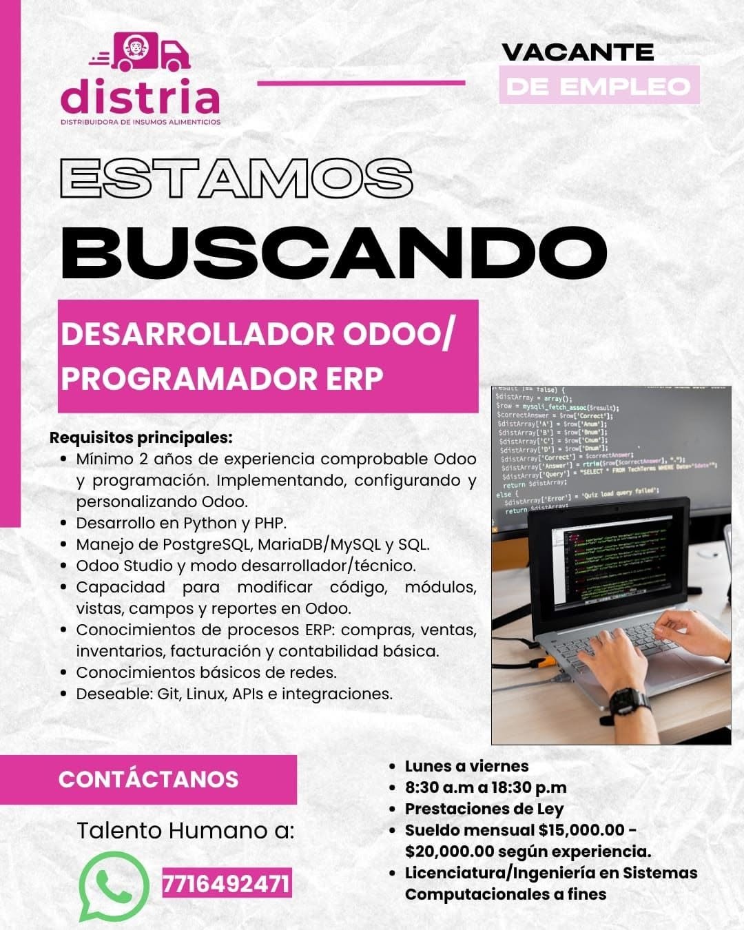 Desarrollador ODOO