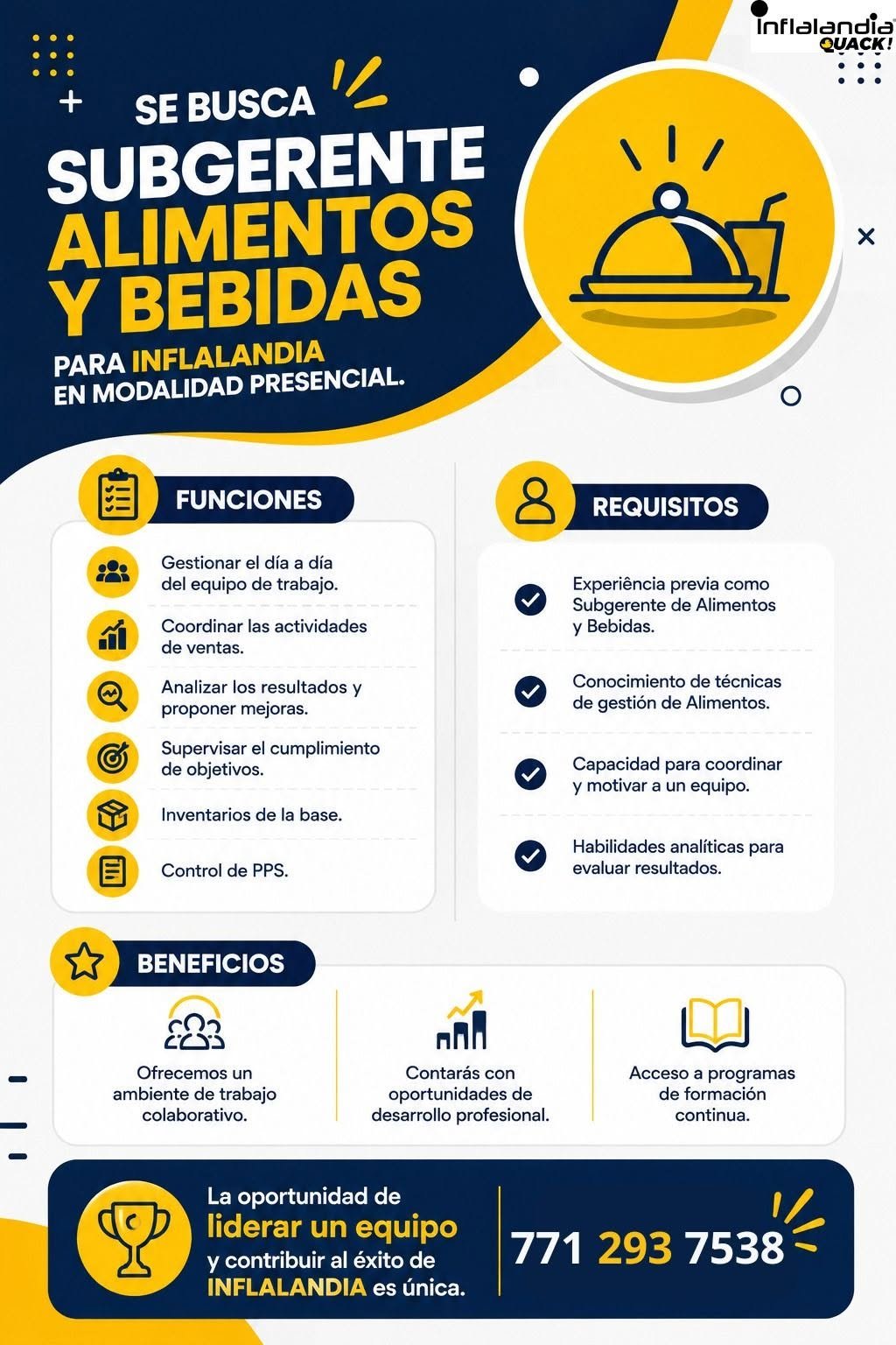 Subgerente Alimentos y Bebidas